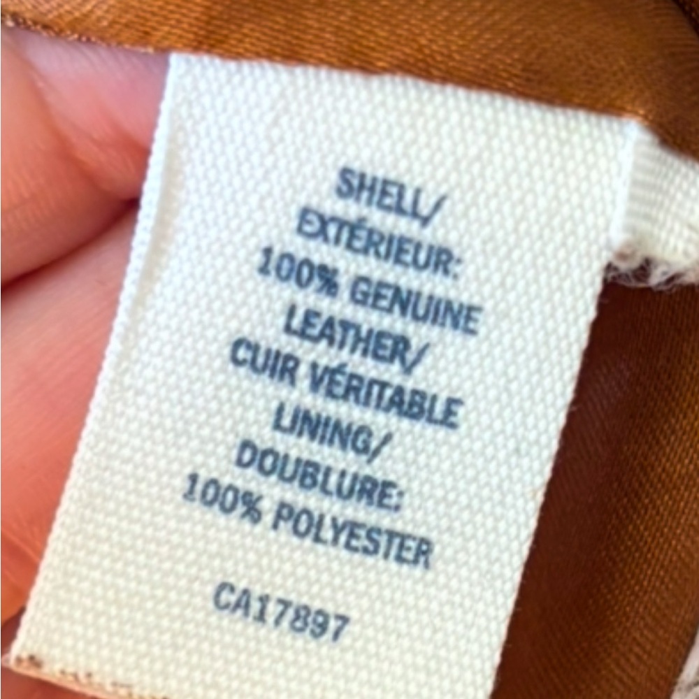 Old Navy Brown Leather Tie-Front Jacket - Picture 7 of 12